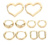 FOMIYES 5 paires Boucles Oreilles Femmes Dorées Pack de C Minimalistes Élégantes pour Usage et Occasions Spéciales