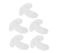 FOMIYES 5 Paires de Sourcils Synthétiques Blancs Auto-adhésifs en Coton pour Déguisement Père Noël, Facile à Appliquer, pour Fêtes de Noël et Mascarades