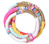 FOMIYES 5 Pièces Bracelet Polymère Coloré de Élégant pour Fêtes et Usage