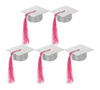FOMIYES 5 Pièces Couvercle de Gobelet Délicat Chapeau de Docteur | Papier et Coton, Texture Soignée, Ne Se Déchire Pas Facilement, pour Fêtes de Remise de Diplômes