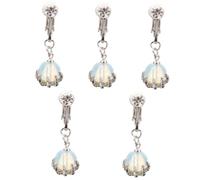 FOMIYES 5 Pièces Faux Anneau Nombril Clip Non Percé Bijoux Ventre Pendants Élégants pour Femme Confortable Durable