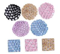 FOMIYES 5 pièces Filets Fins Cheveux Élastiques Snood Crocheté Main pour Chignon Danse Mixtes Noir Jaune Rose Bleu
