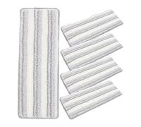 FOMIYES 5 pièces Lingettes Microfibre Réutilisables Autocollantes pour Vadrouille Plate Absorption Élevée Compatibles Sols Carrelage et Remplacement Facile