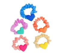 FOMIYES 5 pièces Lot de Élastiques Cheveux Cœur Doux et Résistants Accessoires pour Queue de Cheval Femme Tête et Confortable pour Variées