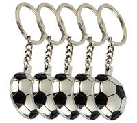 FOMIYES 5 pièces Lot de Porte Clés Football Métalliques Design Ballon Souvenirs pour Fans de Match Accessoires Élégants et Créatifs