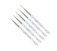 FOMIYES 5 pièces Pinceaux à Ongles Outils Multifonctions pour Nail Art DIY Pinceaux de Manucure avec Poignée Confortable et Flexible pour Peinture Décoration des Ongles