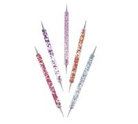 FOMIYES 5 pièces Set de Manucure Dotting Pen Colorés pour Nail Art avec Pointeurs Doubles Outils Pratiques pour Pose de et Décoration Ongles DIY et Professionnelle