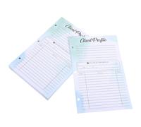 FOMIYES 50 Fiches D'information Client Vertes 21,6 X 14 Cm, Perforées 3 Trous, Format A5, Cartes de Profil Client pour Classeurs, Fournitures Bureau Professionnel, Organisation des