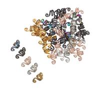 FOMIYES 50 Pièces Accessoires pour Cheveux Femmes Pinces à Dreadlocks Anneaux et Pinces pour Tresses Décorations pour Dreadlocks Fermoirs pour Tresses Accessoires