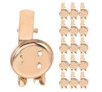 FOMIYES 50 Pièces de Broches DIY avec Pince Bec de Canard 35 MM en Métal Doré Plateaux Ronds Vierges pour Création de Badges Accessoires de Loisirs Créatifs pour Couture et