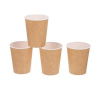 FOMIYES 50 Pièces Gobelets en Papier Jetables Marron Stables pour Maternelle et Fête, Récipient à Eau et Pratique en Papier Recyclable
