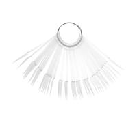 FOMIYES 50 pièces Présentoir Ongles Nuancier Éventail Transparent pour Pratique Palette Couleur Gel UV Bâtons Conseils Faux Ongles Accessoire Nail Art