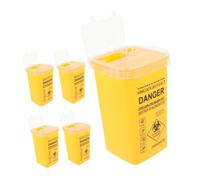 FOMIYES 5pièces Boîte à Aiguilles et Conteneur pour Objets Tranchants Poubelle de Coiffure et Collecte de Rasoirs Usagés Conteneur Portable pour Salon et Usage Domestique