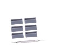 FOMIYES 6 Pièces Boucle De Bague en Silicone Support De Bande De Montre Regarder La Boucle De Sangle du Groupe Boucle De Bande De Montre Gris