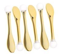 FOMIYES 6 Pièces de masque spatule cosmétique cuillère à crème de salon makeup kit make up kit cuillères à soupe pour le visage masque cuillère masseur pour les yeux Golden