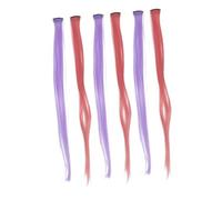 FOMIYES 6 pièces Extensions Cheveux Longs Lisses Colorées à Clip Perruques à Clip Invisibles Résistante à Haute Température Coiffure Naturelle et Confortable pour Femmes et Filles