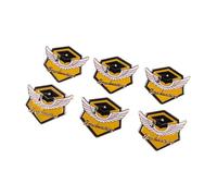 FOMIYES 6 Pièces Graduation Lapel Pin Set Cartoon Metal Brooches For Clothes Bags Hats Graduation Cap Badges For Students Teachers Party Decorations