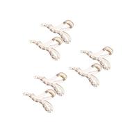 FOMIYES 6 Pièces Lot de Pinces à Cheveux Forme de Cœur Transparentes et Marron Clips Décoratifs Antidérapants Grandes Pinces Crabe pour Coiffure Accessoires Créatifs Plastique pour Cheveux