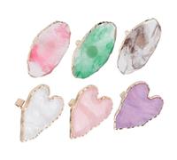 FOMIYES 6 pièces Palette Nail Art pour Mélange Couleurs Vernis Plateau Compact et Léger avec Cercles Irréguliers Présentoir Ongles Pratique pour Manucure DIY et Pigments