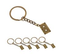 FOMIYES 6 pièces Porte Clés Cassette Vintage Breloques Punk Rétro pour Sacs Originaux pour Amateurs de Musique Accessoires Fête