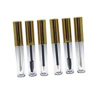 FOMIYES 6 pièces Tubes de Lip Gloss avec Bouchon Doré Flacons Vides pour Échantillons de Maquillage Eyeliner et Brosse à Cils Accessoires de Beauté Pratiques et