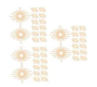 FOMIYES 60 Pièces Connecteurs Pendentifs Double Suspension pour Bijoux Diy Breloques Fleur Creuses pour Bracelets et Boucles Doreilles Charms Vintage Élégants