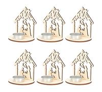 FOMIYES 6Pcs Christmas en Bois Bougies Creative Jesus Jesus Desktop Party Boldlers