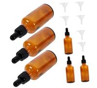 FOMIYES 6pièces Lot De Flacons Pour Huiles Essentielles Avec Compte-gouttes Et Entonnoirs Verre