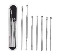 FOMIYES 7 pièces Set de Outils de Nettoyage Oreilles Acier Inoxydable Curette à Cérumen Pratique pour Soins Santé Élimine Efficacement Cérumen Impuretés