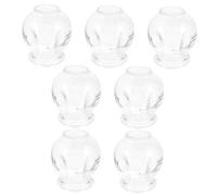 FOMIYES 7 pièces Ventouses Verre Épaisses pour Thérapie Sous Vide Cupping Kit Pratique pour Massage Corps et Visage Du Métabolisme et Immunité Usage Familial