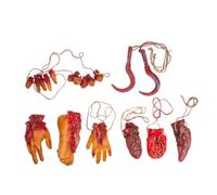 FOMIYES 8 Pièces Accessoires d'horreur Halloween Réalistes en Caoutchouc Doigts et Pieds Sectionnés, Décorations Effrayantes pour Spectacles et Chambres Secrètes