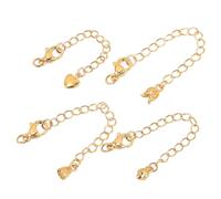FOMIYES 8 Pièces collier d'extension collier de chaîne chaînes d'extension de cheville rallonges de chaîne pour colliers Alimentation de bricolage bijoux cuivre