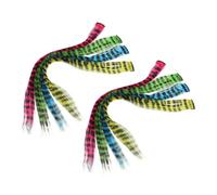 FOMIYES 8 Pièces Perruque Oreille à Grains De Soie Colorée Clip Dans Les Extensions De Cheveux Sans Couture Perruque Droite Accessoires Cheveux Pour Femmes Raides