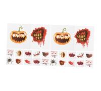 FOMIYES 80 Pièces Temporaires Scar Stickers Halloween Effrayants Sanglants Décorations Maquillage Visage Corps