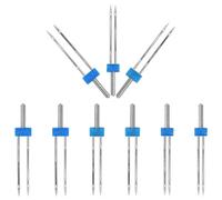FOMIYES 9 Pièces Aiguilles à Coudre Domestiques Doubles 2, 3 et 4mm,