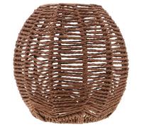 FOMIYES Abat-jour Suspendu Ambiance Rustique et Artistique Diffusion Lumière en Corde de Papier Teinte Café pour Intérieur et Cafés