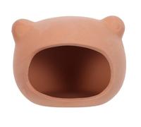 FOMIYES Abri pour Reptiles - Maison pour Grenouilles et crapauds Couleur Naturelle - Grotte d'élevage de crevettes en céramique Rouge - Ornement pour Petit Aquarium