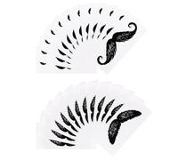 FOMIYES Accessoire de Barbe pour Épilation Nez Homme en PP Noir, Autocollants Moustache Adhérence Renforcée, Pratique pour Coiffage et Protection Poil