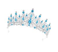 FOMIYES accessoire de cheveux couronne anniversaire accessoires Diadèmes Couronne de mariée Couronne de soirée bandeau couronne pour la fête bandeau mini couronne Alliage de zinc Sky-blue