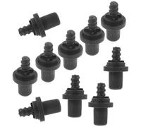 FOMIYES Adaptateur de Manche de Brosse de Toilette 10 Pcs, Connecteur Fileté en Plastique Pp Noir 16 Mm, Kit de Réparation pour Tête de Brosse, Accessoire Compatible pour Salle de Bain