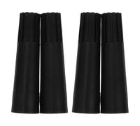 FOMIYES Adaptateur Fileté pour Manche Télescopique de Balai - Embout en Plastique PP Noir Tour - Kit de 4 Pièces de Connexion pour Outils de Nettoyage Ménager Compatible Raclette à Vitres