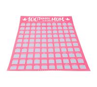 FOMIYES Affiche à Gratter « 100 Choses Maman » en Papier Supérieure Liste de Souhaits Familiale Fête des Mères Décoration Murale Rose et Fiches Recettes 10 X 15 CM
