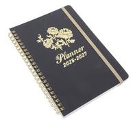 FOMIYES Agenda Scolaire 2025-2027 A5 Reliure Spirale Métallique Carnet de Notes en Papier Anti-Traversée d'Encre Planificateur de Tâches et Calendrier Universitaire Portable pour