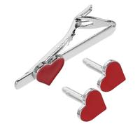 FOMIYES Aime les boutons de manchette boutons de manchette pour cravates coeur cravates clips bijoux coeur pour chemises de mariage Bijoux de mariage