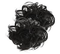 FOMIYES Ajoutez De L'élégance À Votre Coiffure Avec 2 Extensions De Chignon Bouclées À Clip - Naturelles Et