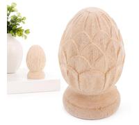 FOMIYES Ananas en Bois DéCoratif pour Escalier IntéRieur Embout Rond Sculpté Style EuropéEn pour Colonne Rampe Et DéCoration Maison 4.72X3.15X3.15 in 1 PièCe