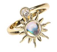 FOMIYES anneau de rotation bijoux tournesol femme bague ouverte pour femme anneaux floraux bagues à fleurs pour femmes bagues western pour femmes cuivre Golden