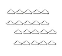 FOMIYES Anneaux Triangulaires Robustes en Acier Galvanisé pour Trampoline - 40 Pièces, Boucles pour Toile en Filet de Lit Sauteur, Résistants aux Intempéries, Accessoires Indispensables