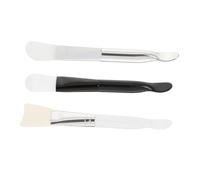 FOMIYES Applicateurs de Masques Faciaux en Silicone Souple 3 Pièces Cuillères Intégrées pour Appliquer la Boue Crèmes, pour DIY Masques Couleur Aléatoire