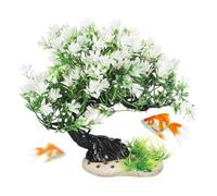 FOMIYES Arbre Décoratif Plastique Pour Aquarium Décoration Plastique Résistante Aux Uv Cachette Naturelle Pour Poissons Et Crevettes Effet Réaliste Pour Aménagement Aquatique